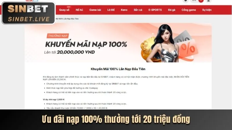Khuyến mãi hấp dẫn cho người chơi mới